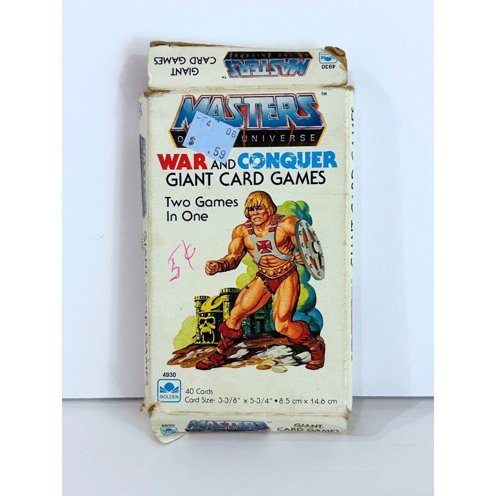 1983 He-Man Masters Of The Universe MOTU Giant Card Game, War & Conquer COMPLETE